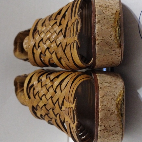 Tory Burch Killiam Leather Woven Cork Wedge Sandals US 7.5 - Picture 15 of 15